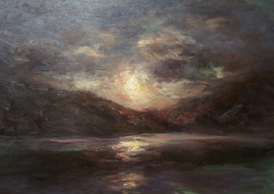 Across The Lake Fine Art Oil Painting
