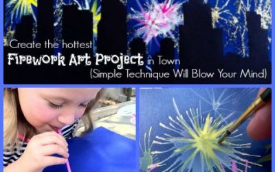 How to Paint With Straws:  Fancy Fireworks!