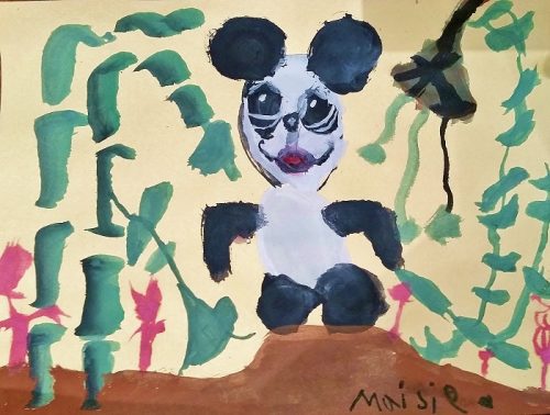 LACMA Panda Childrens Painting Fine Art Mom