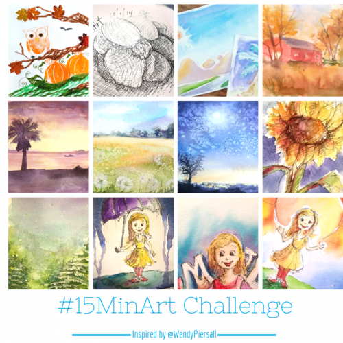 15 Minute Art Challenge on Instagram